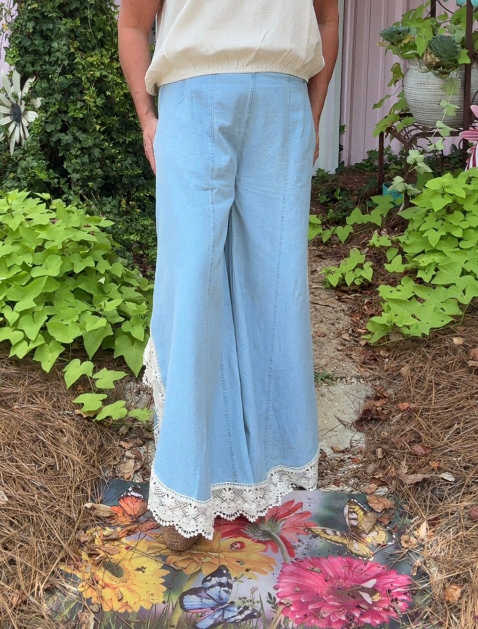 The Swayze Chambray Tulip Pants