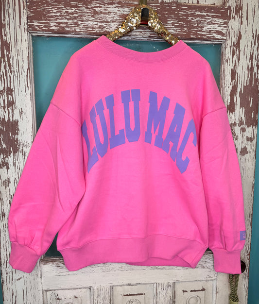 LuLu Mac Pink Sweatshirt with Purple