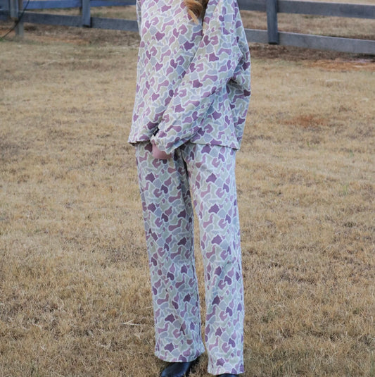 LULU MAC Waffle Pants in CAMO