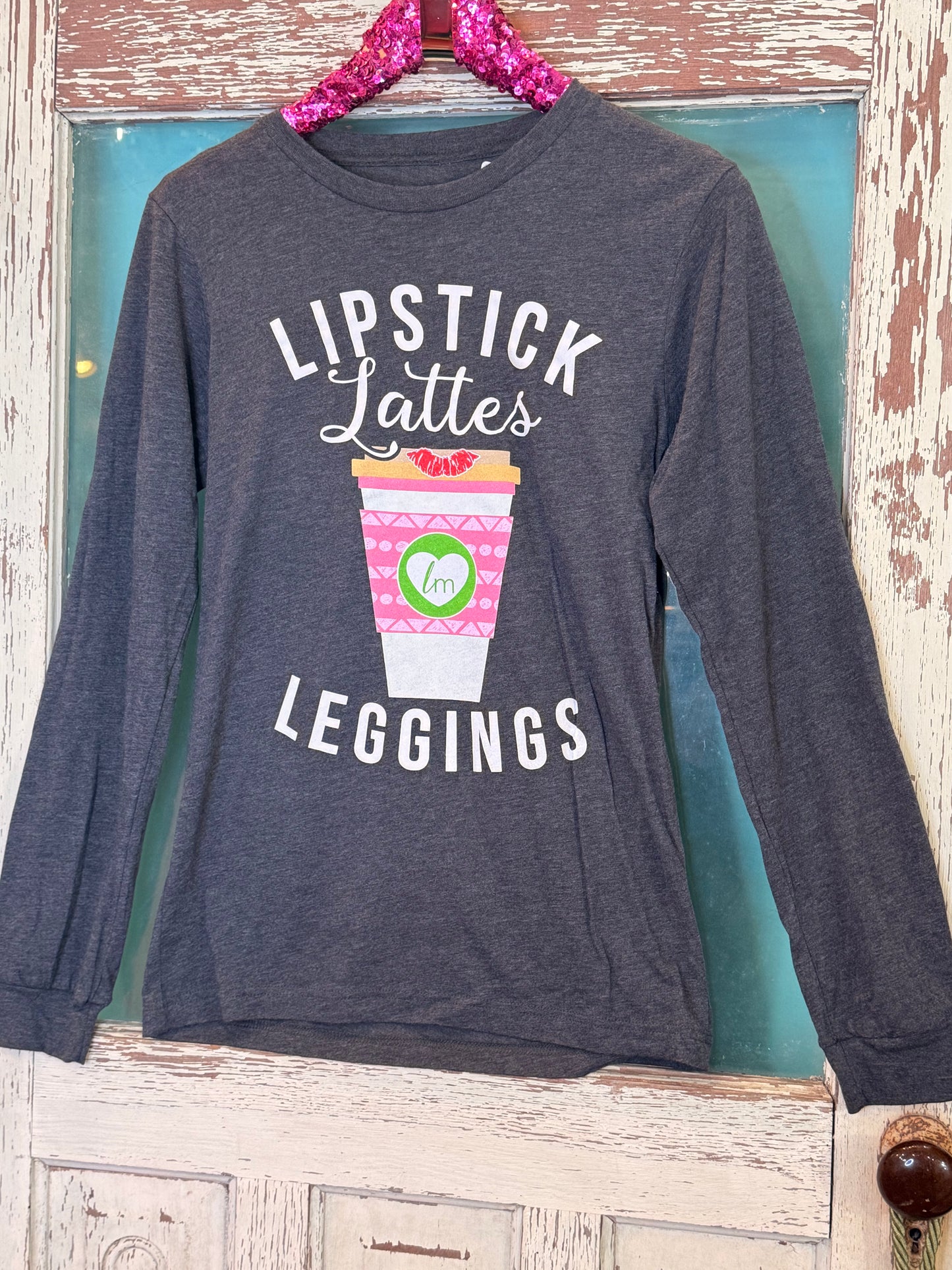 Lipstick and Lattes LULU MAC LONG SLEEVE T SHIRT