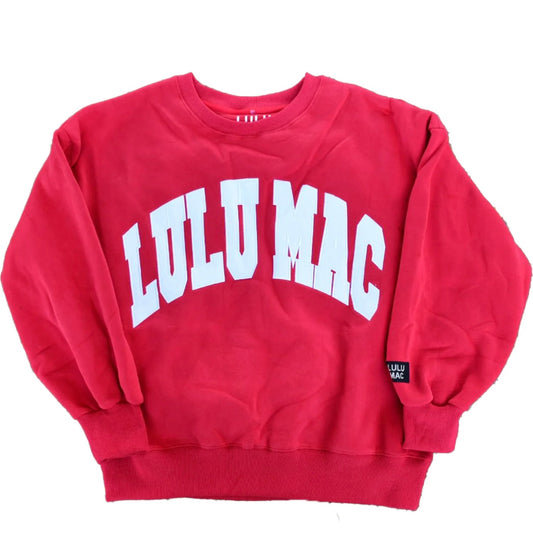 Red with White Stitching LULU MAC SWEATSHIRT
