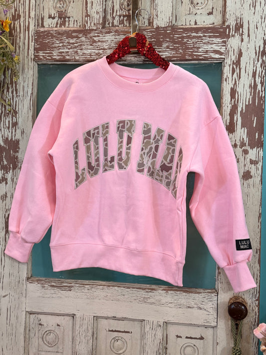 Pink CAMO LULU  MAC Sweatshirt