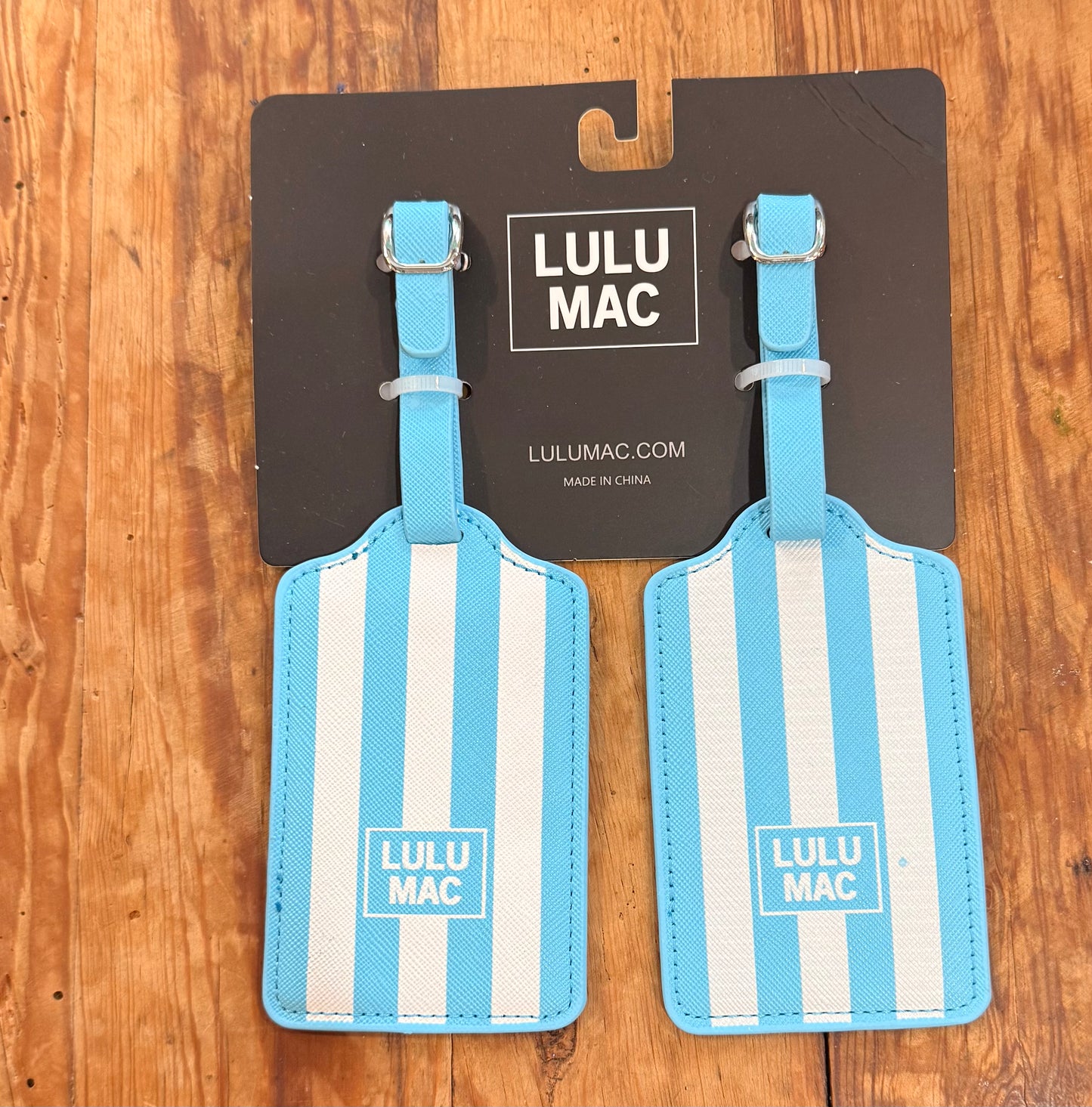 LuLu MAC Blue/White Luggage Tags