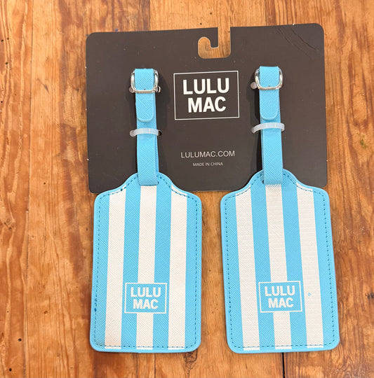 LuLu MAC Blue/White Luggage Tags