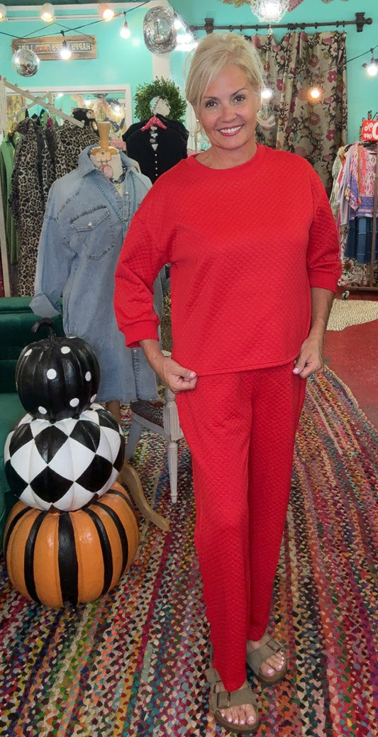 Dreaming of Forever Pant Set in Red