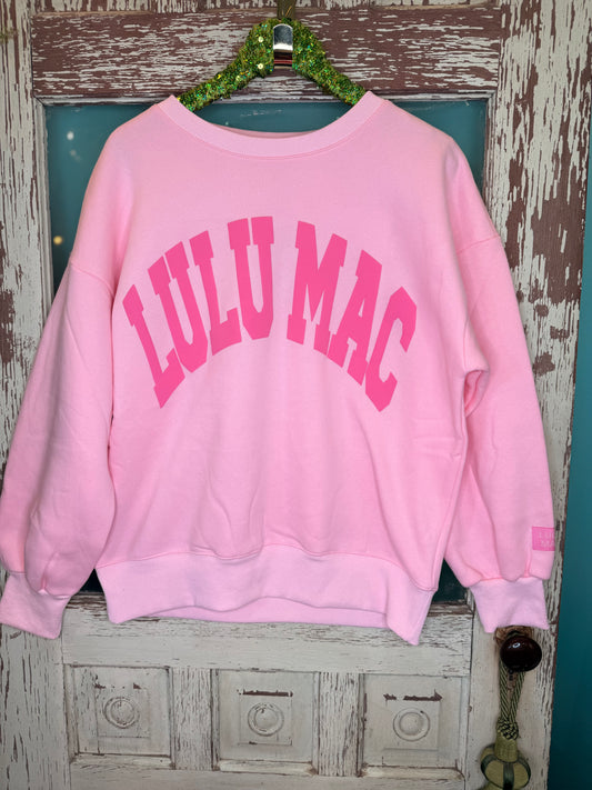 LuLu MAC Light Pink/ Barbie Pink Sweatshirt