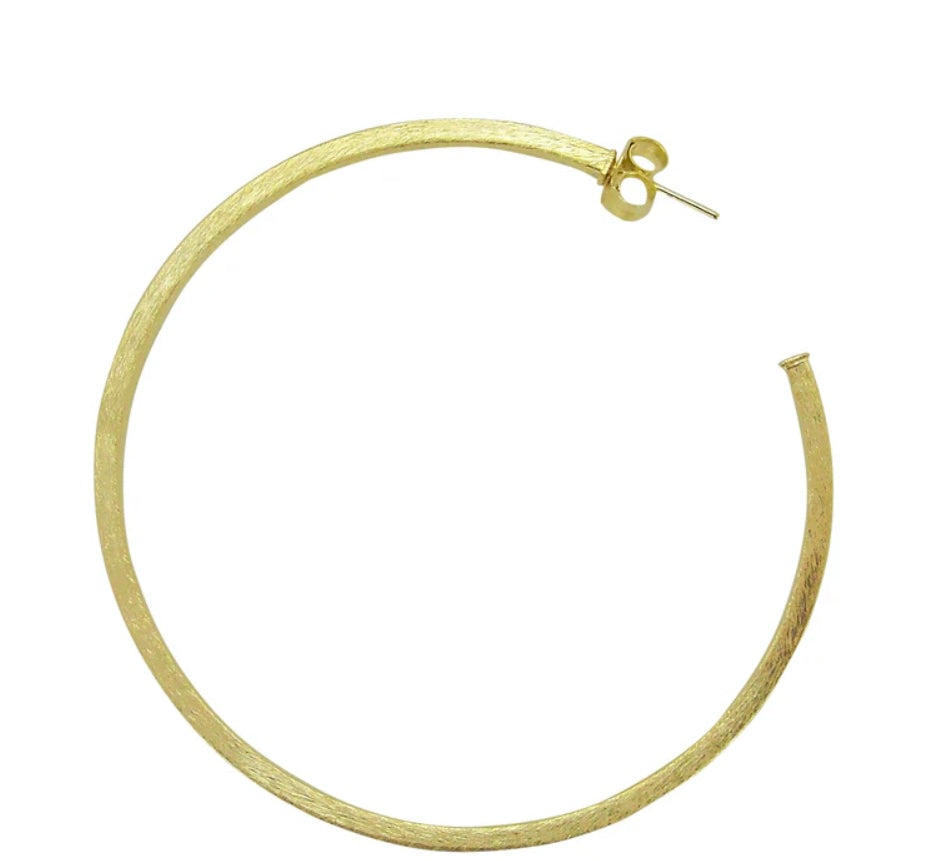 Lunaria Hoops Brushed Gold