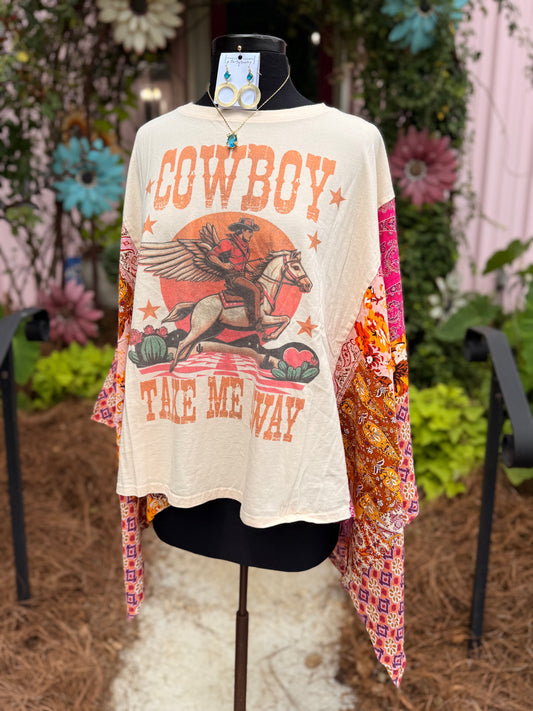 Cowboy Take Me Away Poncho