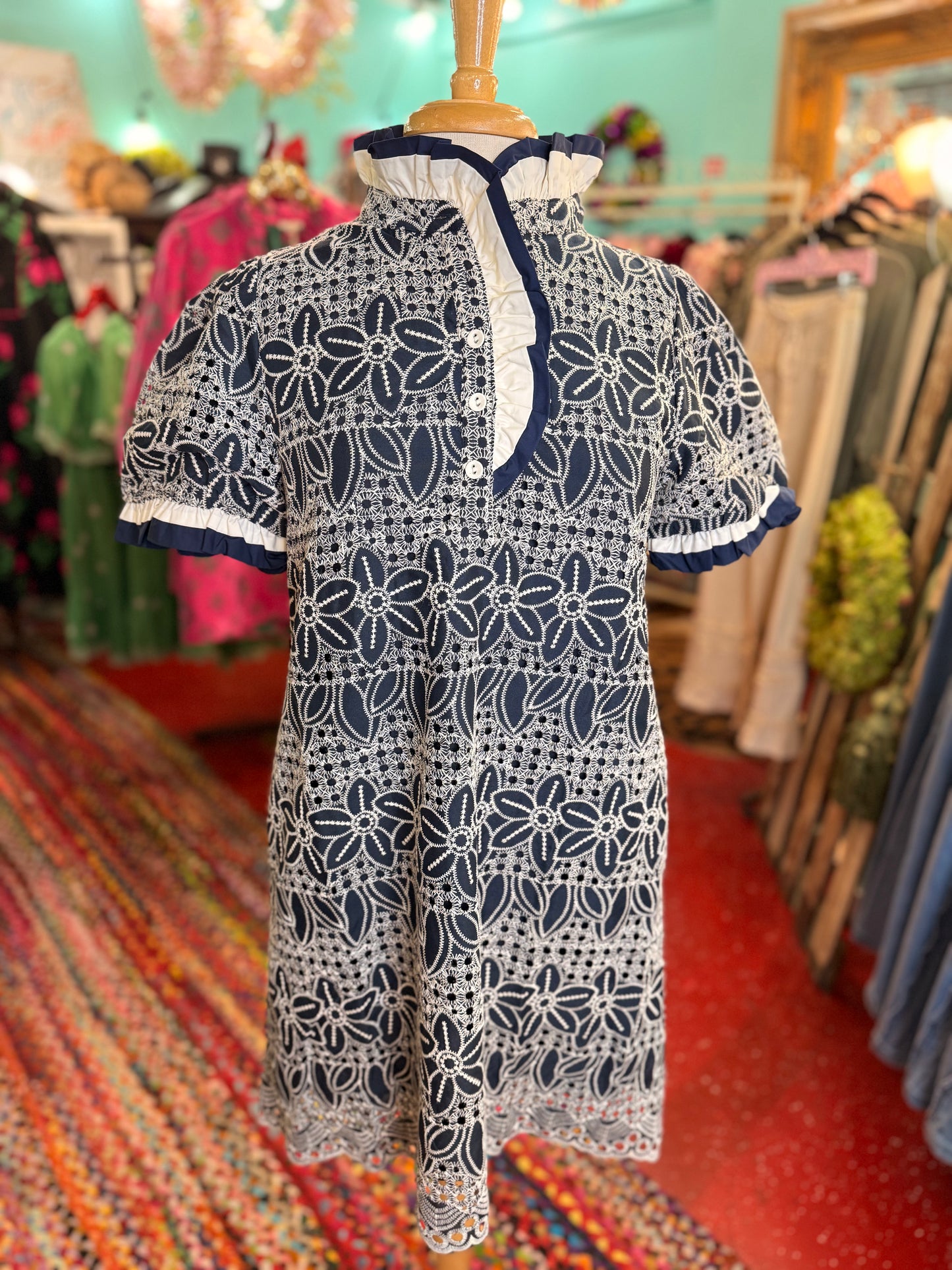 The Carly Dress in Navy