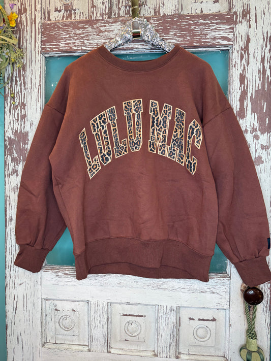 Lulu Mac Chocolate Leopard Sweatshirt
