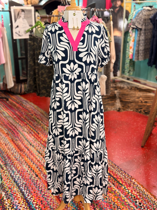 The Bethany Dress in Navy