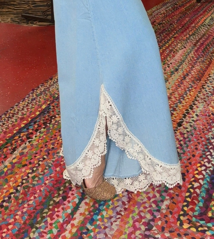 The Swayze Chambray Tulip Pants