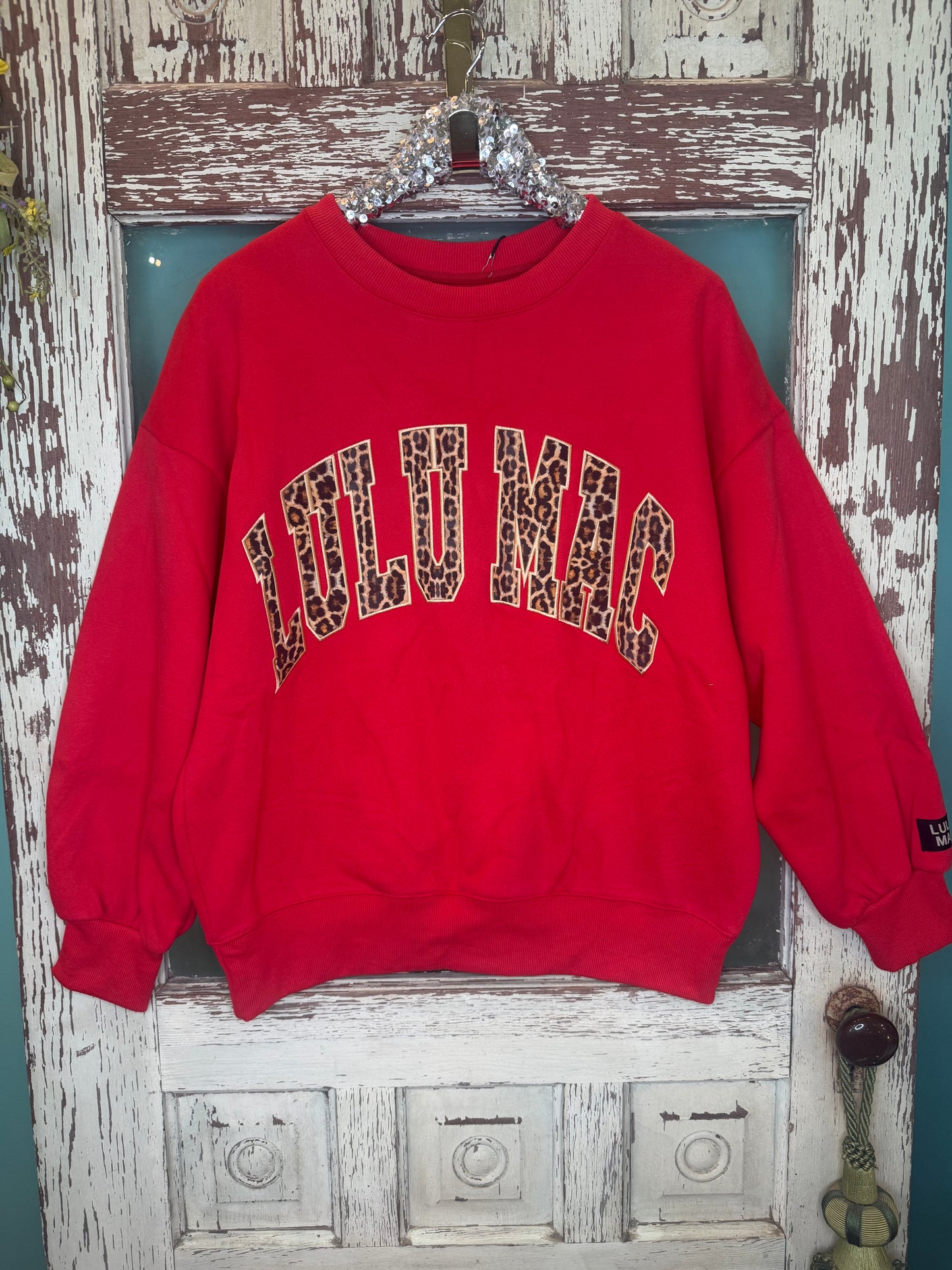 Red LuLu Mac Leopard Sweatshirt