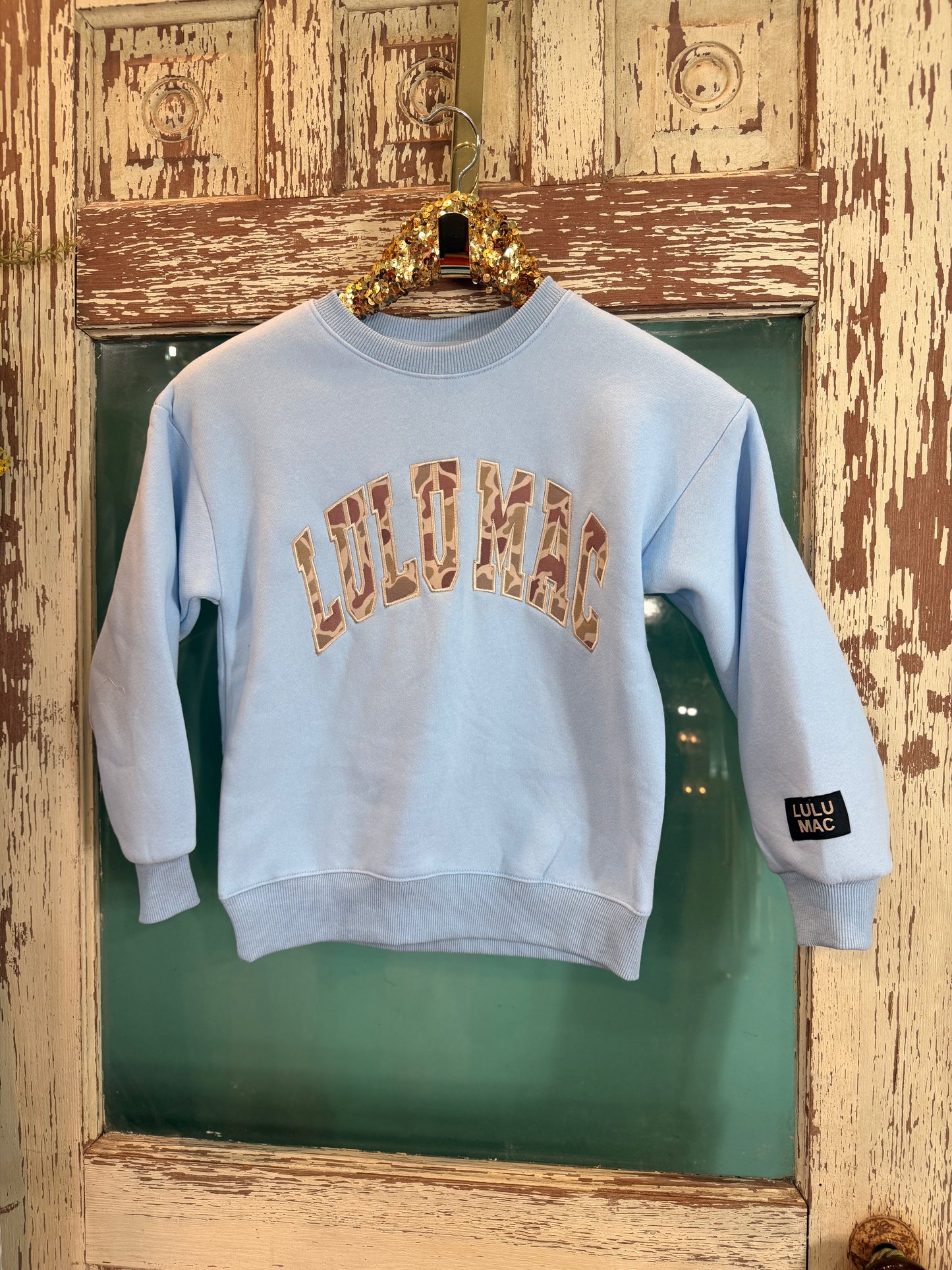 LuLu MAC YOUTH LIGHT BLUE WITH CAMO Sweatshirt