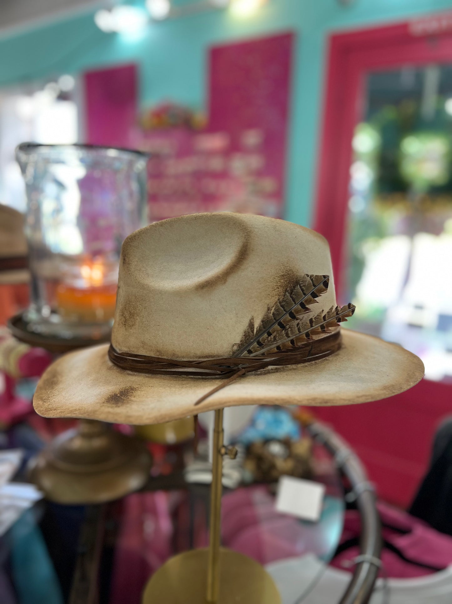 Pops Distressed Fedora
