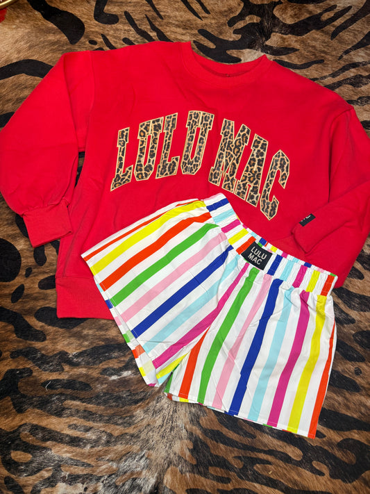 LuLu Mac Multi Striped Shorts