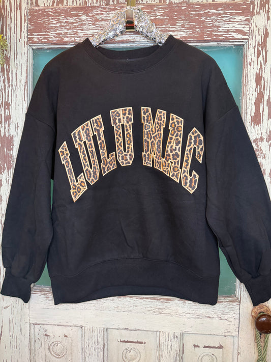 Black LuLu Mac Leopard Sweatshirt