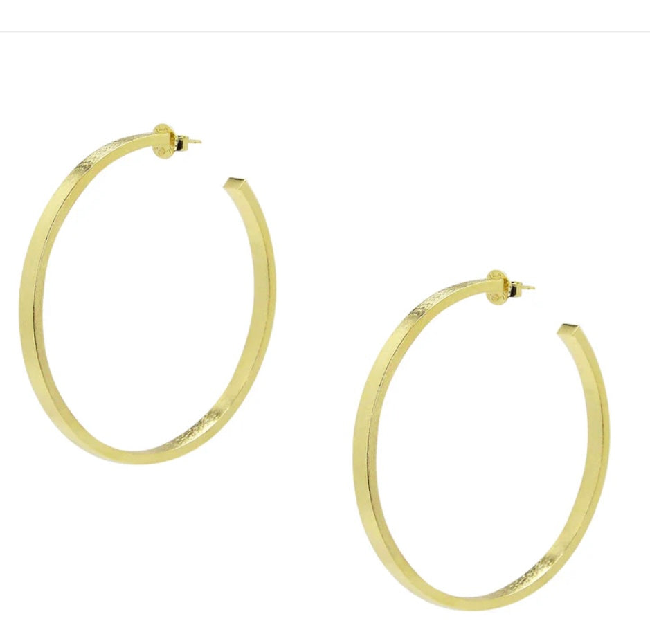 Lunaria Hoops Brushed Gold