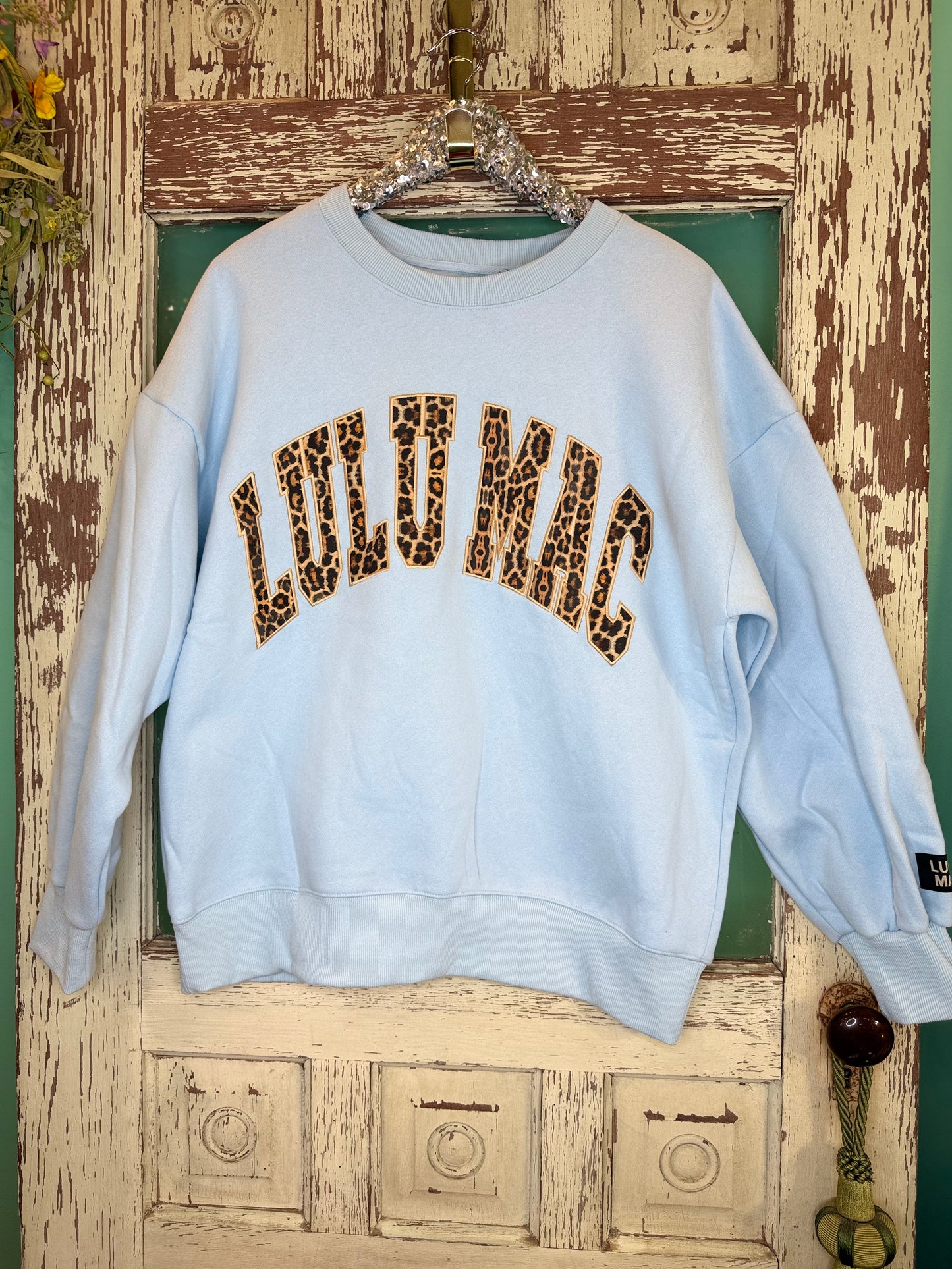 Lulu Mac Light Blue Leopard Sweatshirt