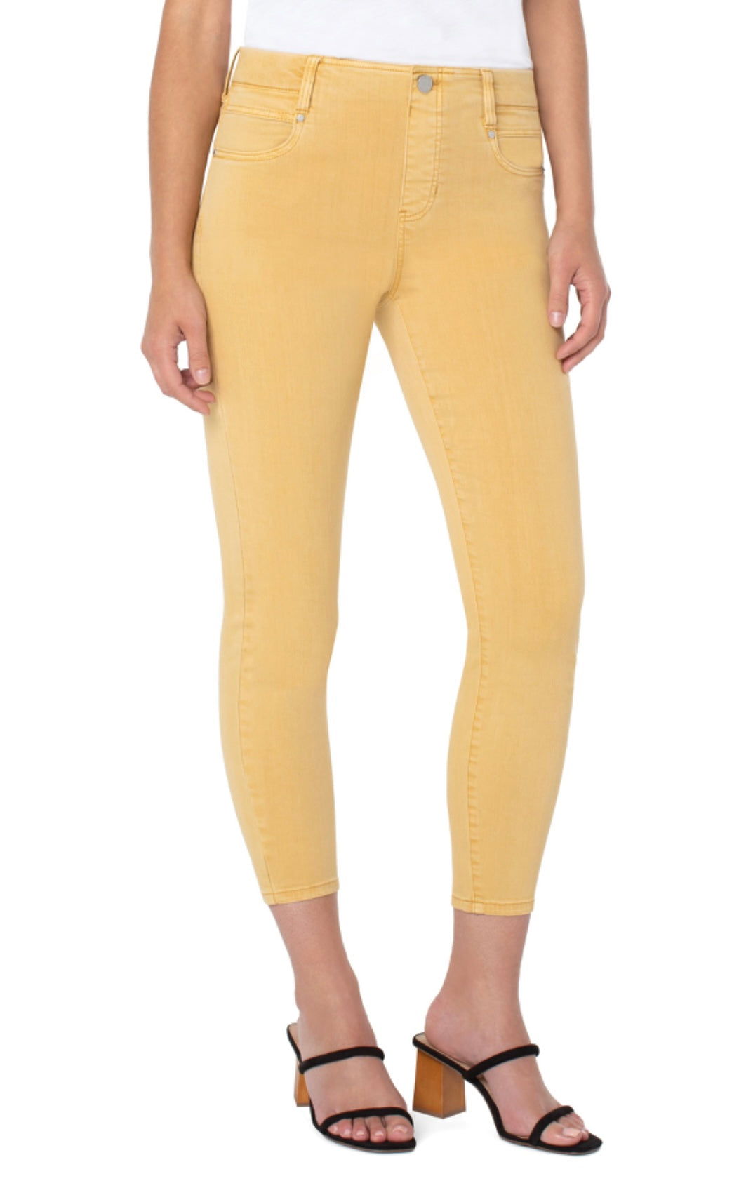 The Gia Glider Crop Skinny in Golden Glow