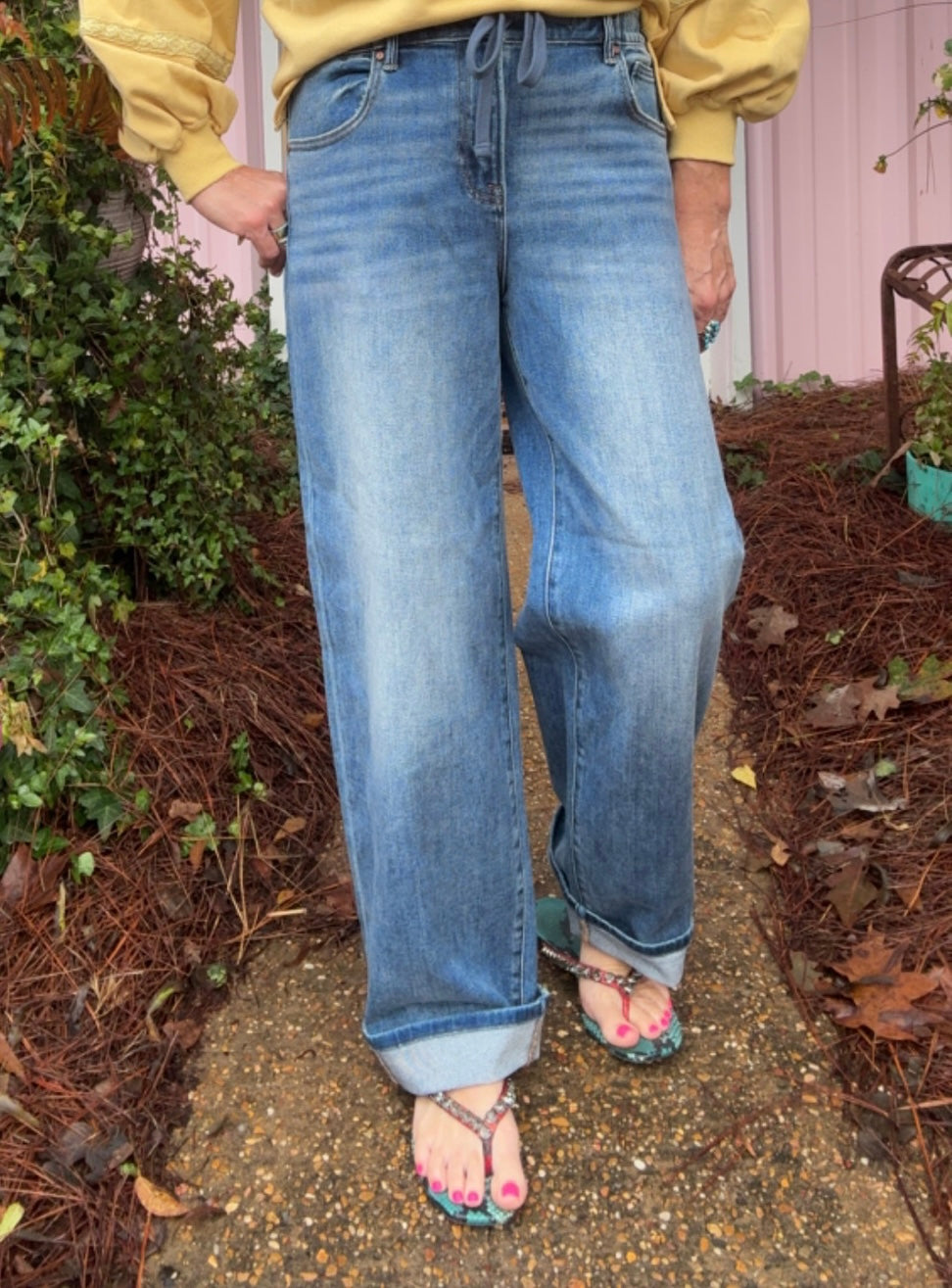 The Vera Drawstring Elastic Waistband Jean