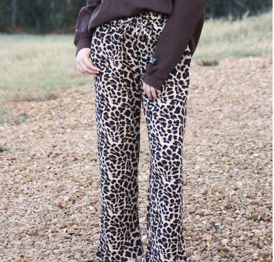 LULU MAC WAFFLE LEOPARD PANTS