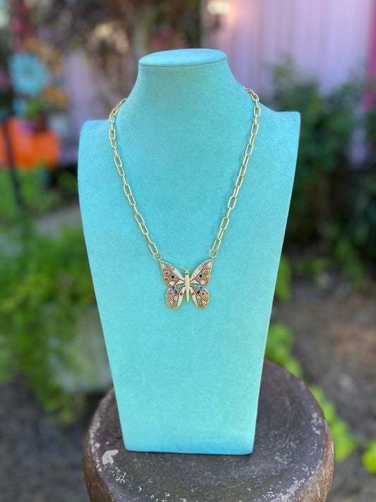Butterfly Crystal Necklace