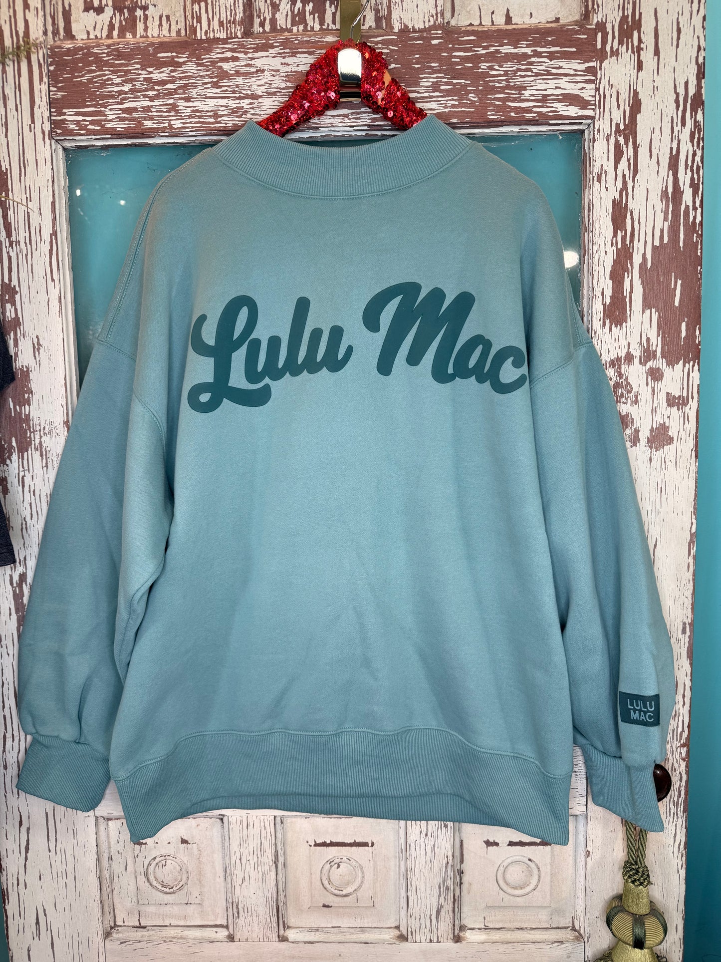 LuLu Mac Script Green/Dark Green Sweatshirt