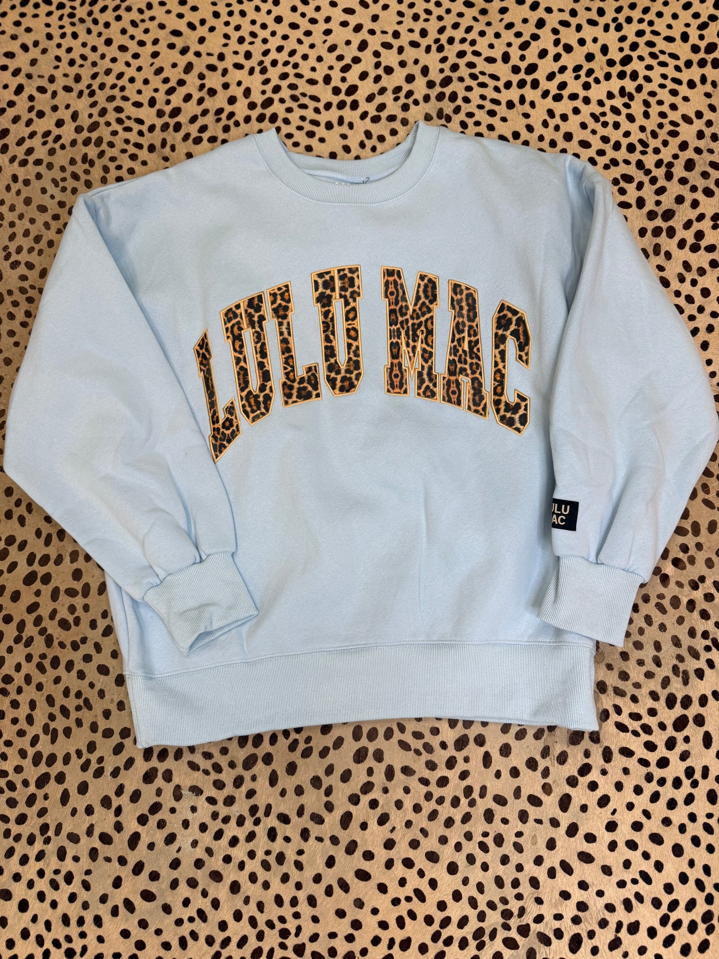 Lulu Mac Light Blue Leopard Sweatshirt