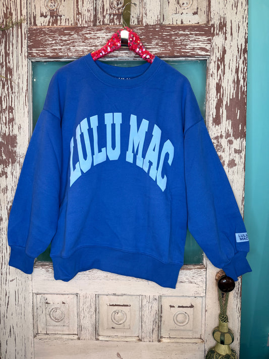 LuLu Mac Royal with Light Blue Puff Sweatshirt