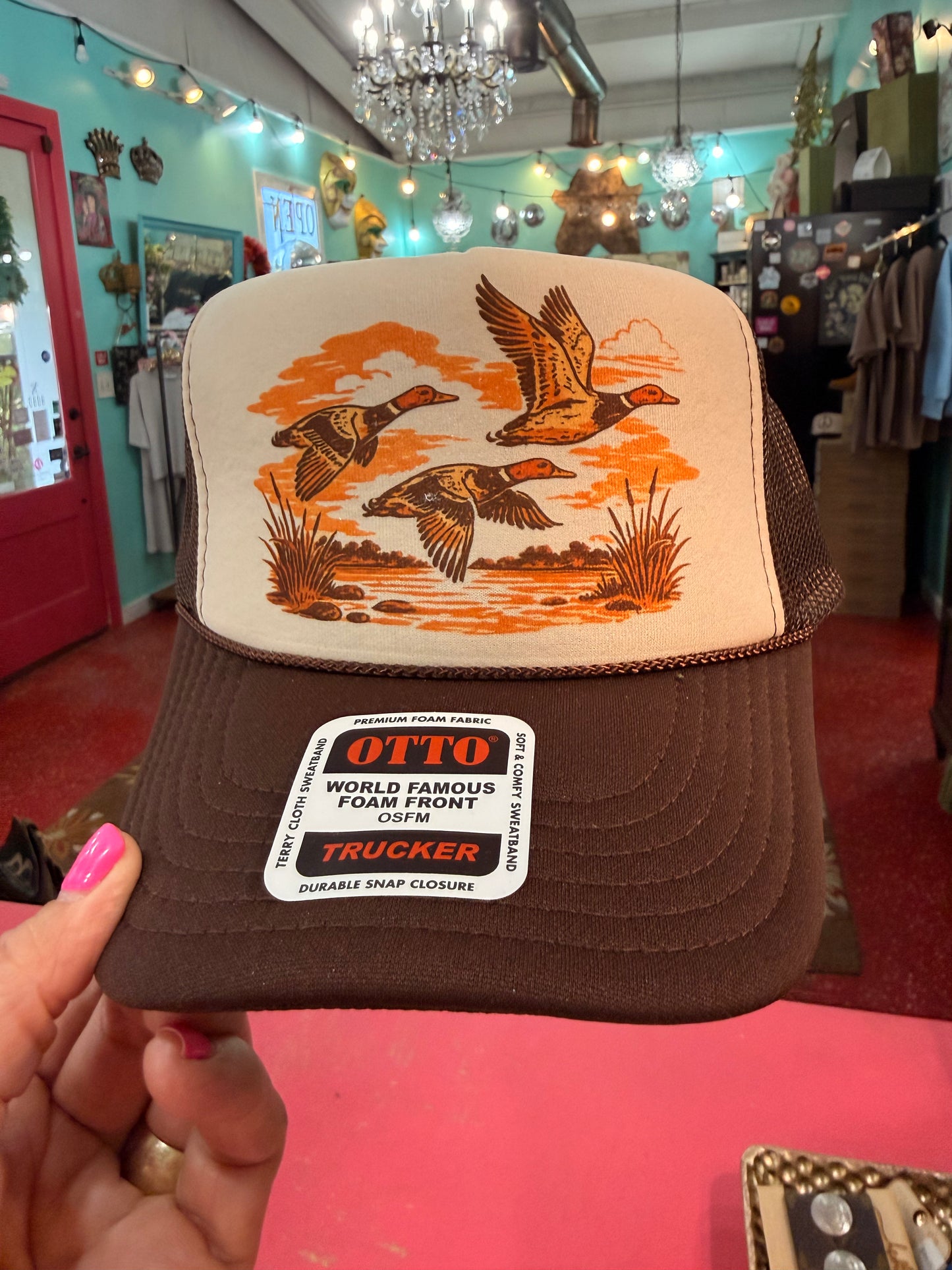 Autumn Brown Marsh Flight Trucker Hat