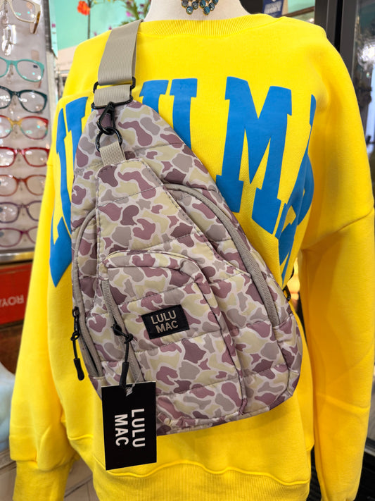 LuLu MAC Camo Puffer Sling Bag