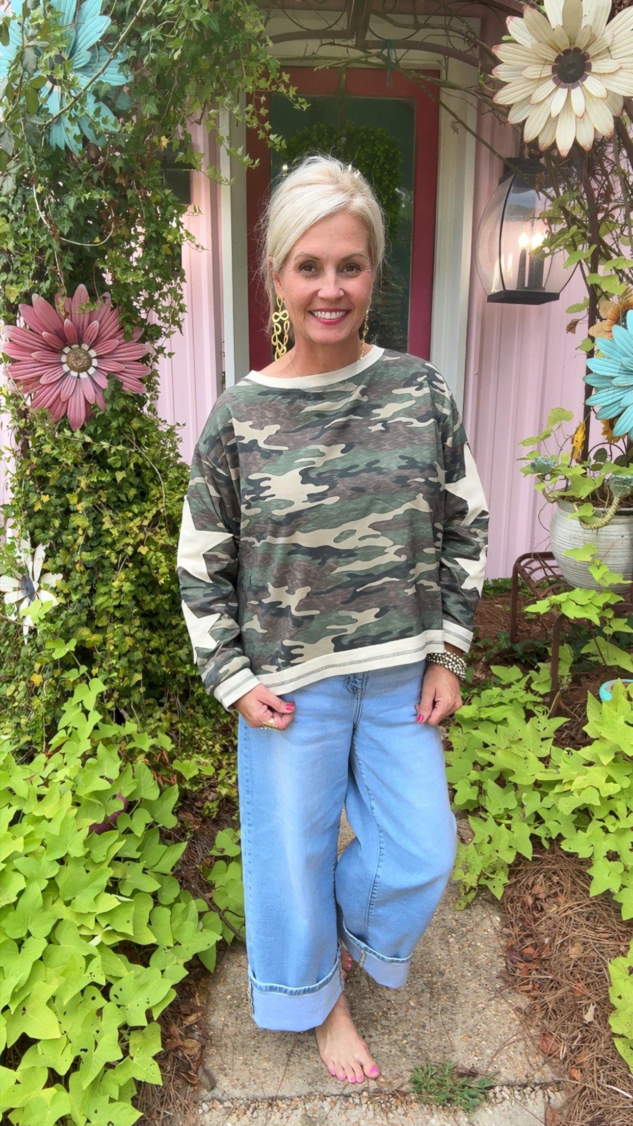 The Nicki Camo Pullover