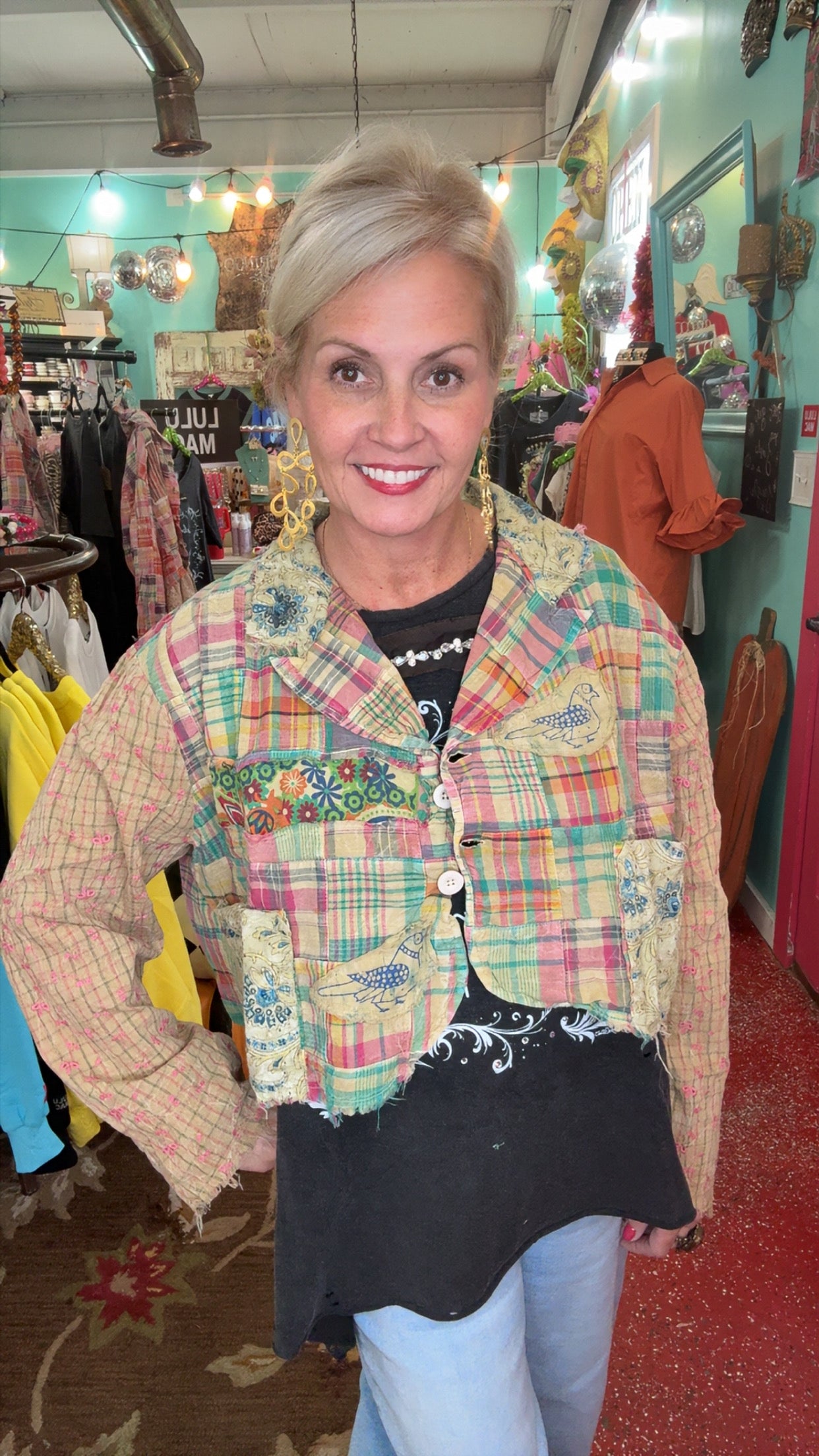 Pink Plaid Paradise Jacket ~ A Rare Bird