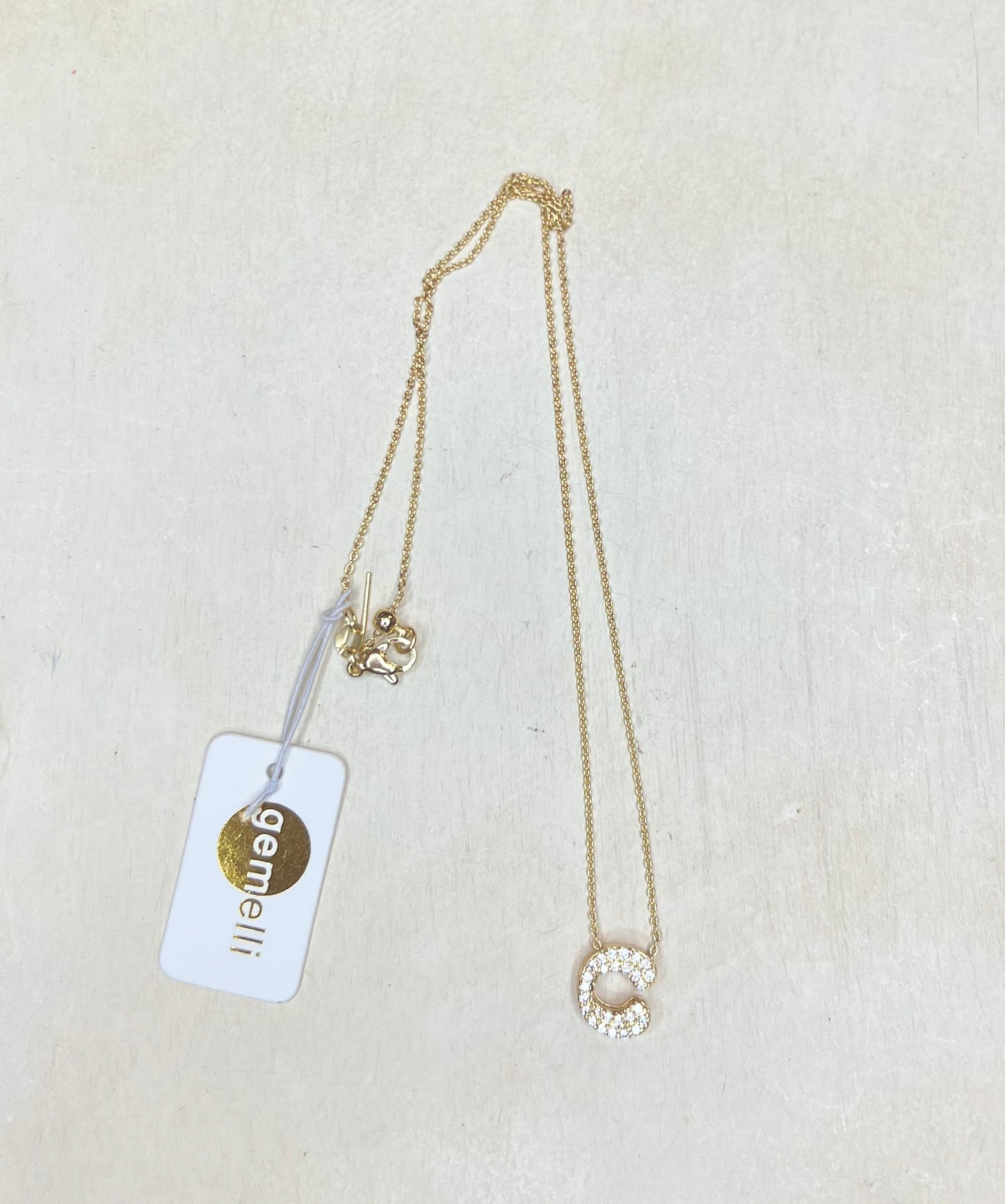 CZ Initial Necklace