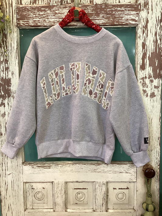 Heather Grey CAMO LULU MAC SWEATSHIRT