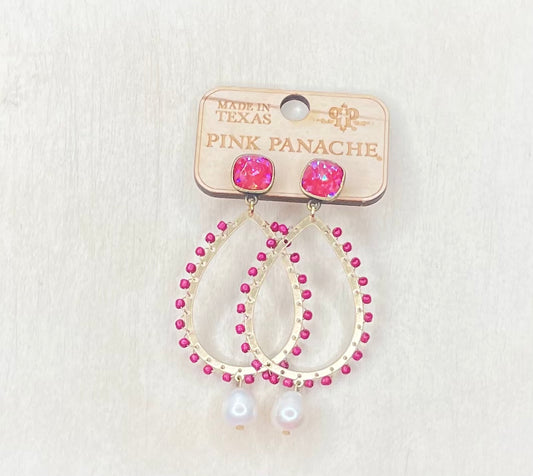Pink Panache Earrings - 1CNC J109