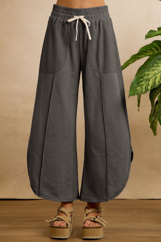 The Frenchie Tulip Joggers  in Ash