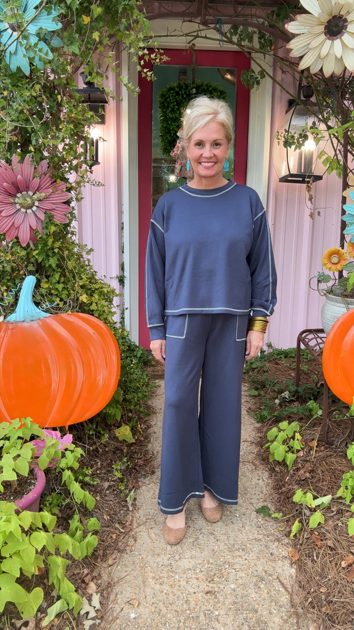 The Flora Set in Navy