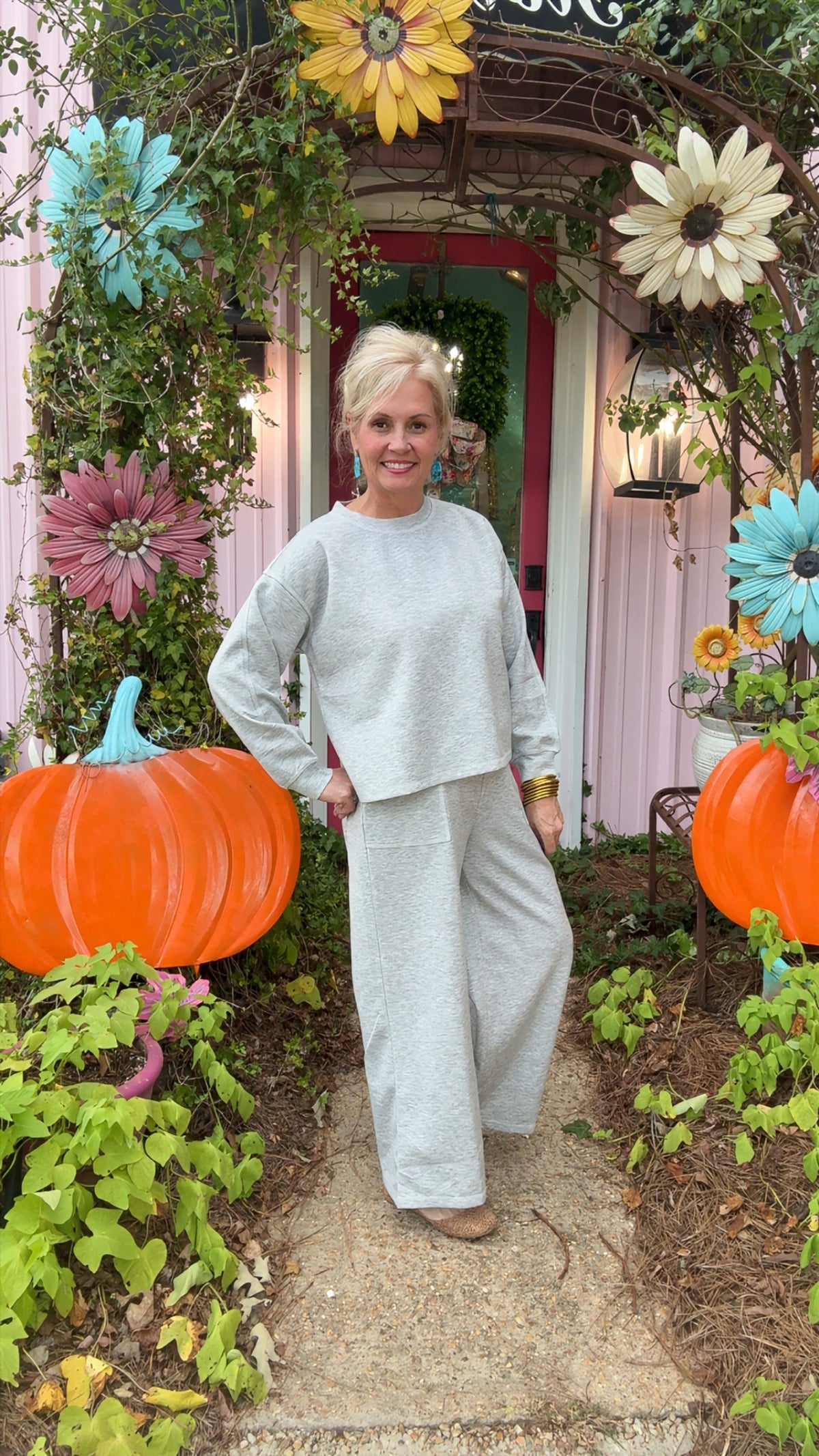 The Flora Set in Heather Grey