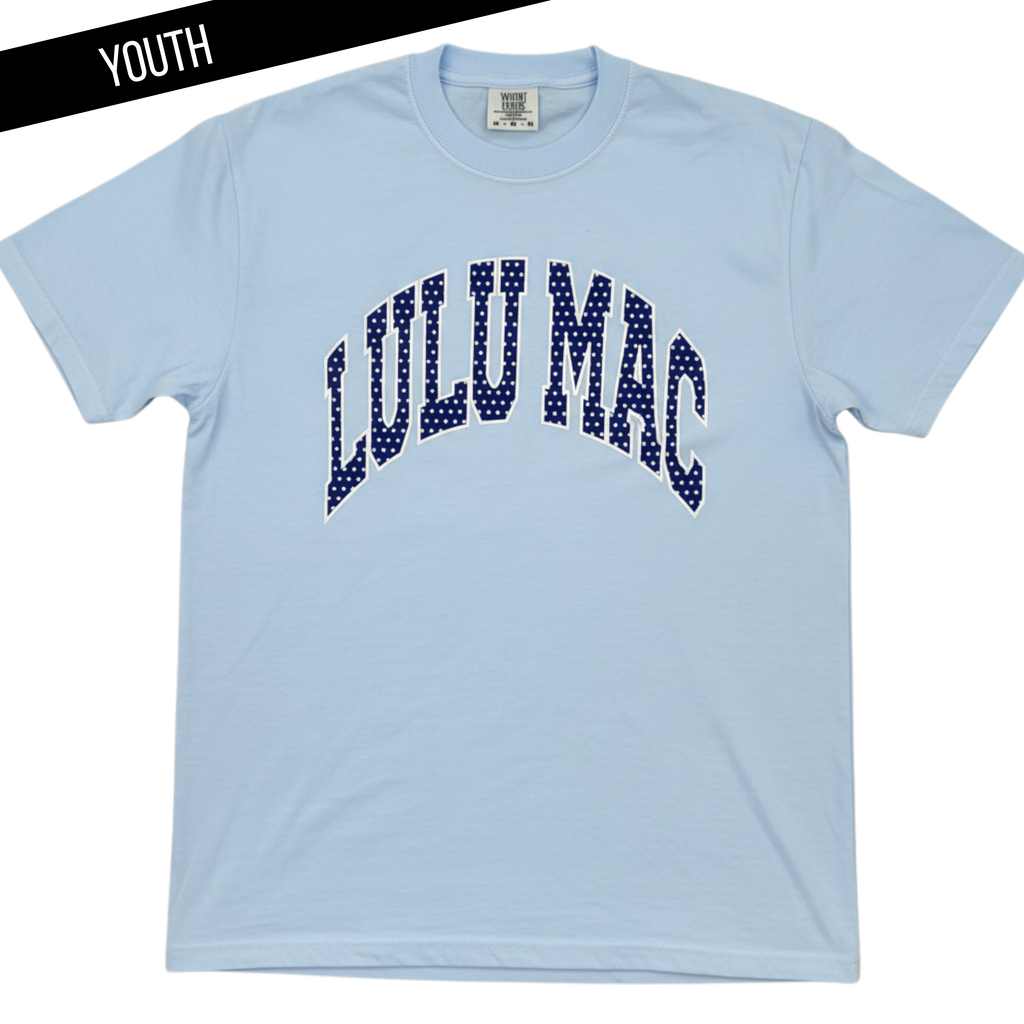 LuLu Mac YOUTH Light Blue Polka Dot T