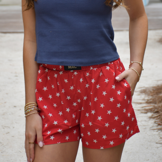 LuLu Mac Red Star Shorts