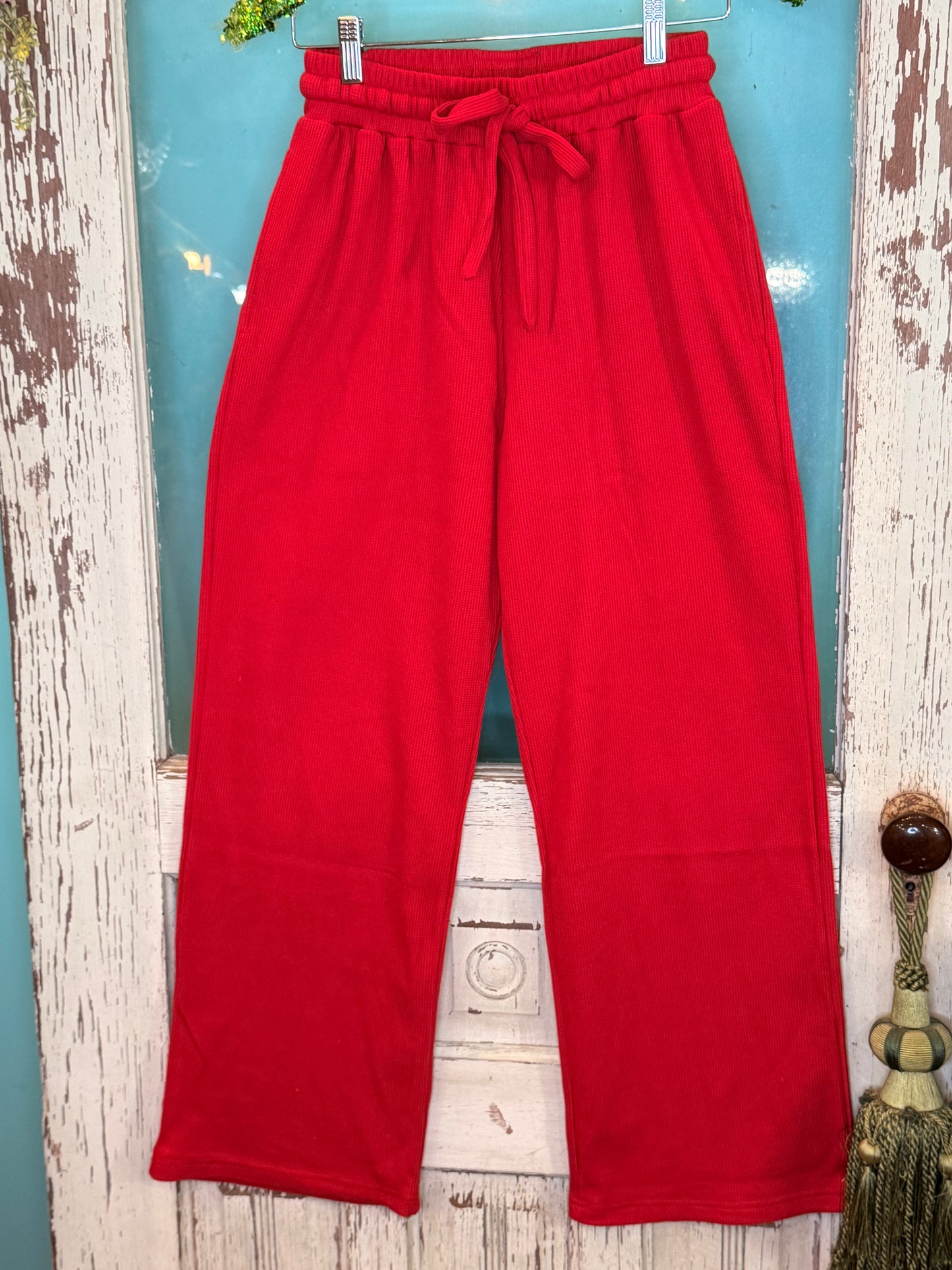 Red Waffle LuLu MAC PANTS