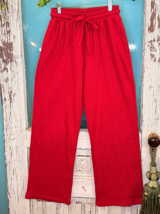 Red Waffle LuLu MAC PANTS