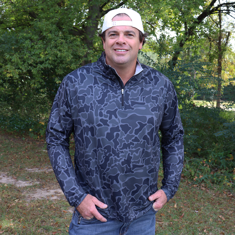 Southern Limit 1/4 Zip Dark Camo Pullover