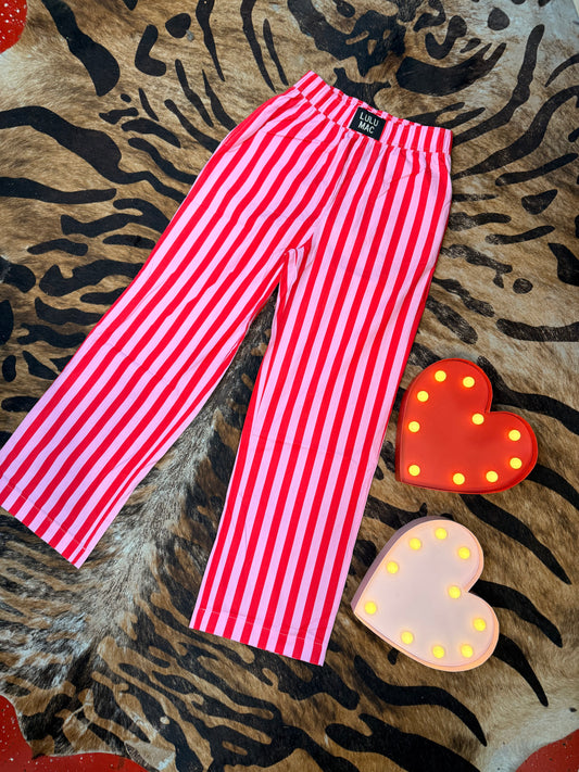 Pink / Red  LULU MAC Striped Pants