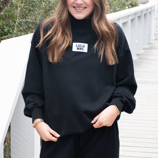 Lulu Mac Black Long Sleeve Terry