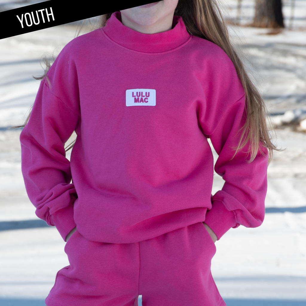 Youth LuLu MAC Pink Terry Cloth Top