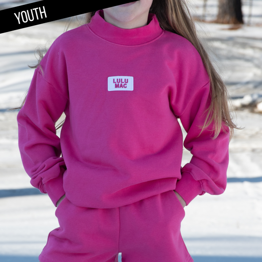 Youth LuLu MAC Pink Terry Cloth Top