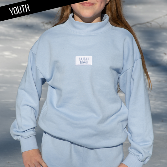 YOUTH LuLu Mac  Light Blue Terry Cloth Top